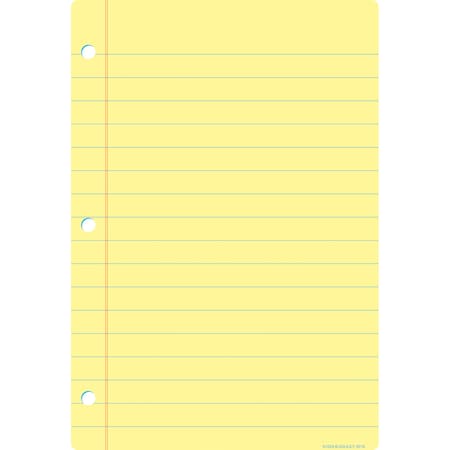 Ashley Productions Smart Poly Chart, 13in x 19in, Light Yellow Notebook Paper 91029